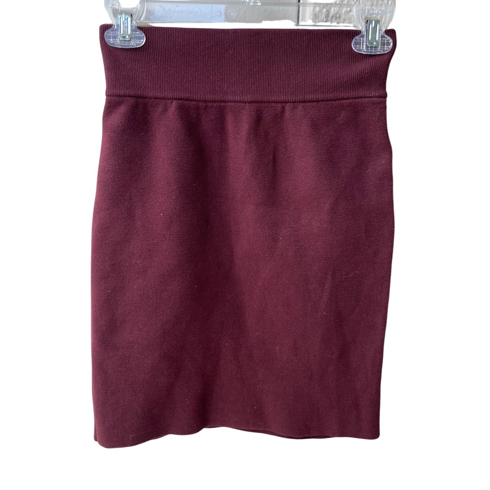 NWT Express midi skirt Burgundy red wine Size S